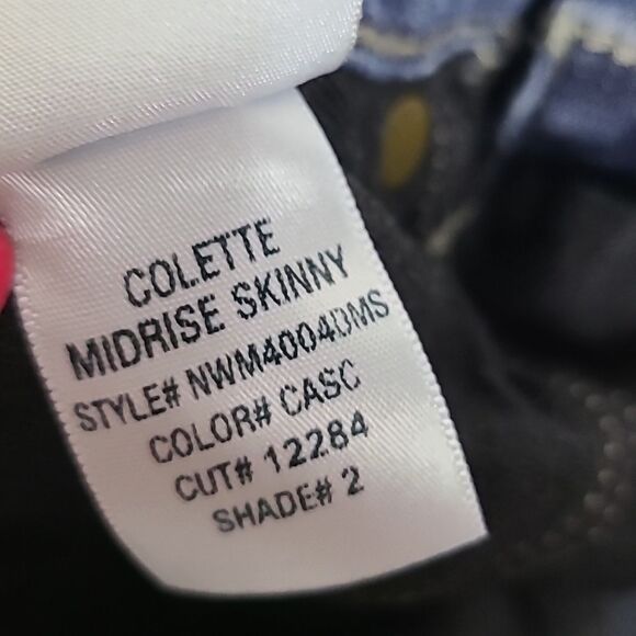 Hudson Colette Midrise Skinny Jean Size 26 Dark Blue Distressed Stretch Denim - Picture 11 of 11
